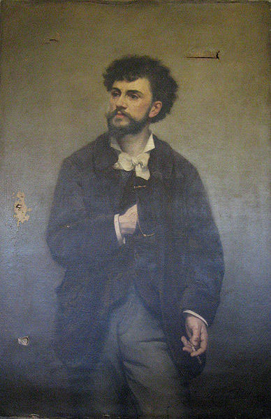 Portrait of the painter Adrien Lavieille, her husband, made in 1879 by Marie Adrien Lavieille